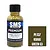A 30ml bottle of Scale Modellers Supply Khaki Green G3 acrylic lacquer paint next to a color swatch box.