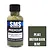 A 30ml bottle of SMS Premium British Dark Olive acrylic lacquer paint next to a color swatch square labeled PL141 British Dark Olive.