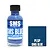A 30ml bottle of SMS Blue acrylic lacquer paint by Scale Modellers Supply, featuring a blue label and black cap, next to a blue color swatch.