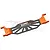 GPM Racing orange aluminium and carbon fibre battery cover for RC cars, featuring a central carbon plate with orange metal ends.