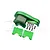 GPM Racing green aluminium main gear cover set for RC cars, including mounting hardware and two additional green aluminium brackets.