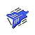 GPM Blue Aluminium Rear Skid Plate SLE331R-B