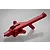 GPM Racing red anodized aluminium front chassis brace for RC vehicles, showing mounting points and laser-etched branding.