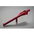 A red anodised aluminium rear chassis brace for an RC car by GPM Racing, shown against a neutral grey background.