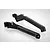Two black aluminium RC chassis braces from GPM Racing, featuring engraved branding and model numbers, set against a plain white background.