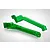 Two green anodized aluminium rear chassis braces by GPM Racing, shown from an angled perspective against a white background.