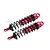 GPM Red Aluminium Sledge 128mm Adjustable Front Shocks 2Pcs w/ 6mm Shafts SLE128F-R-BK