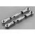 Two silver aluminium RC suspension tie rods with adjustable turnbuckle centers and ball joint ends on a grey background.