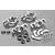 Rovan 5IVE-T Silver Aluminium Front Hub Set w/ Bearings 8714505