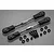 Rovan Baja anti-fall steering tie rod assembly with two turnbuckles, four screws, and several small washers and nuts on a grey background.