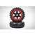 Rovan 4.7/5.5 Wasteland 2nd Gen Wasteland Front Tyres on Red Rims - Glued Wheels 2Pcs 850782