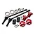 GPM 110mm Hardened Steel Front/Rear CVD Shaft 2Pcs w/ Red Aluminium Wheel Lock & Hex Claw Set TXMW110F/RS-R