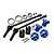 GPM 110mm Hardened Steel Front/Rear CVD Shaft 2Pcs w/ Blue Aluminium Wheel Lock & Hex Claw Set TXMW110F/RS-B