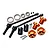 GPM 110mm Hardened Steel Front/Rear CVD Shaft 2Pcs w/ Orange Aluminium Wheel Lock & Hex Claw Set TXMW110F/RS-OR