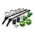GPM 110mm Hardened Steel Front/Rear CVD Shaft 2Pcs w/ Green Aluminium Wheel Lock & Hex Claw Set TXMW110F/RS-G