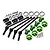 GPM Traxxas Maxx 110mm Hard Steel Front & Rear CVD Shaft w/ Green Aluminium Wheel Lock & Hex Claw Set TXMW110FRS-G