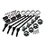 GPM Traxxas Maxx 110mm Hard Steel Front & Rear CVD Shaft w/ Grey Aluminium Wheel Lock & Hex Claw Set TXMW110FRS-GS