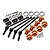 GPM Traxxas Maxx 110mm Hard Steel Front & Rear CVD Shaft w/ Orange Aluminium Wheel Lock & Hex Claw Set TXMW110FRS-OR