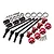 GPM Traxxas Maxx 110mm Hard Steel Front & Rear CVD Shaft w/ Red Aluminium Wheel Lock & Hex Claw Set TXMW110FRS-R