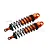 GPM Orange Aluminium Sledge 128mm Adjustable Front Shocks 2Pcs w/ 6mm Shafts SLE128F-OR-BK