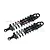 GPM Black Aluminium Sledge 128mm Adjustable Front Shocks 2Pcs w/ 6mm Shafts SLE128F-BK-BK
