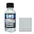 A 30ml bottle of SMS Metallic Silver acrylic lacquer paint with a black cap, next to a square swatch showing the silver paint color.