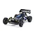 Tamiya Egress Black Edition 1/10 scale RC buggy kit, featuring a black body with blue accents, gold-colored shock absorbers, and off-road spike tires.