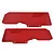 Two red RPM RC rear suspension arm mud guards for ARRMA 6S vehicles, shown against a white background.