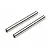 Two HPI Racing suspension arm pins for RC vehicles, shown as polished silver metal cylinders on a white background.