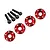 LaTrax Red Aluminium 12mm Wheel Nut Washers 4Pcs 7668R