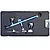 A blue SMS DragonAir airbrush with a chrome cup, resting in a black foam-lined storage case.