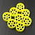 Yeah Racing Kyosho Mini-Z Florescent Yellow Wide Rim Set (Offset 0 +1 +2 +3) 8Pcs WL-0146FYW