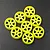 Yeah Racing Kyosho Mini-Z Florescent Yellow Narrow Rim Set (Offset 0 +1 +2 +3) 8Pcs WL-0145FYW