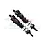 GPM Black Aluminium Rear Piggyback Shocks 143mm SLE143R/L-BK-BK