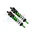 GPM Green Aluminium Rear Piggyback Shocks 143mm SLE143R/L-G-BK