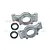 GPM Silver Aluminium Oversized Rear Hubs 2Pcs w/ Bearings TXM022L-S