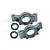 GPM Grey Aluminium Oversized Rear Hubs Set w/ Bearings TXM022L-GS