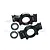 GPM Black Aluminium Oversized Rear Hubs Set w/ Bearings TXM022L-BK