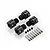 GPM Black Aluminium +6.5mm Wheel Hex Adapters 4Pcs SLE010+6.5MM-BK