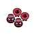 GPM Red Aluminium 17mm Serrated Wheel Nuts 4Pcs SLE005A-R