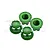 GPM Green Aluminium 17mm Serrated Wheel Nuts 4Pcs SLE005A-G