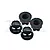 GPM Black Aluminium 17mm Serrated Wheel Nuts 4Pcs SLE005A-BK