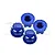 GPM Blue Aluminium 17mm Serrated Wheel Nuts 4Pcs SLE005A-B