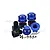GPM Blue Aluminium +6.5mm Wheel Hex Adapters & Nuts Set SLE10A+6.5MM-B
