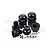 GPM Black Aluminium +6.5mm Wheel Hex Adapters & Nuts Set SLE10A+6.5MM-BK