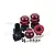 GPM Red Aluminium +6.5mm Wheel Hex Adapters & Nuts Set SLE10A+6.5MM-R