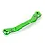 A green anodized aluminium steering link for RC cars by GPM Racing, featuring 7075-T6 markings.