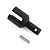 A black metal differential output cup and a small steel pin for a Traxxas Sledge RC car.
