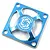 A blue anodized aluminium fan protector for a 30mm RC cooling fan, featuring the Yeah Racing logo in the center.