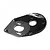 A black anodized aluminium motor plate for Kyosho Optima Mid by Yeah Racing, featuring cooling fins and the YR logo.